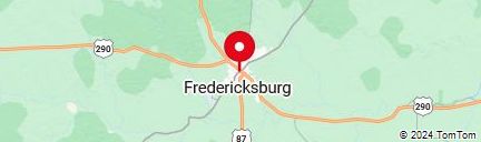 Map of Fredericksburg, Texas time zone
